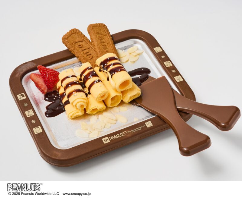卵・生クリーム・お砂糖などで作ったアイスクリーム溶液を使ってバニラ系のロールアイスができる。レシピは誌面でもご紹介。