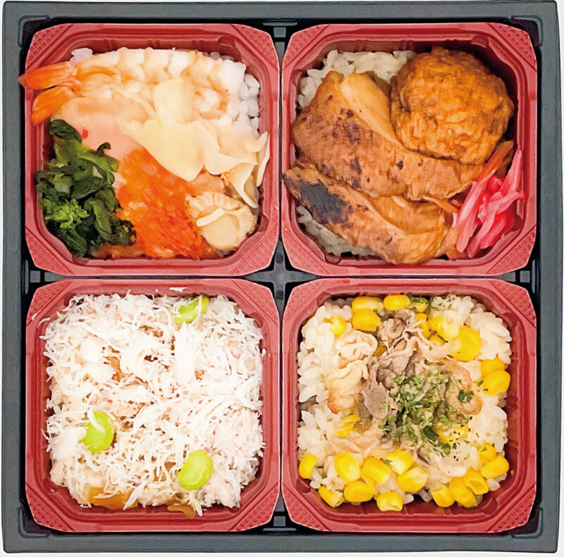 「北海道駅弁味めぐり」 旭川の焼鳥の名店ぎんねこ監修の「焼鳥弁当」、いろんな海鮮が入った「蝦夷わっぱミックス」、「とうきびごはん」や「蟹めし」など、人気の北海道の駅弁をこのひとつで楽しめる