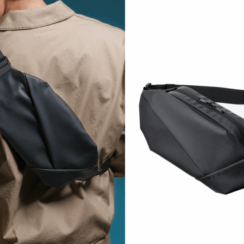 秒で容量倍にトランスフォームするHWHアジャスタブルボディバッグが新登場！
