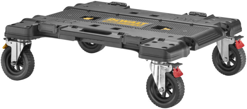 「TOUGHSYSTEM2.0 DXL キャリアカート」は悪路や過酷な現場環境でもスムーズに移動できるタフ仕様となっています