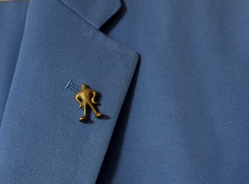 『MOTHER2』のキャラクターのピンバッヂ。