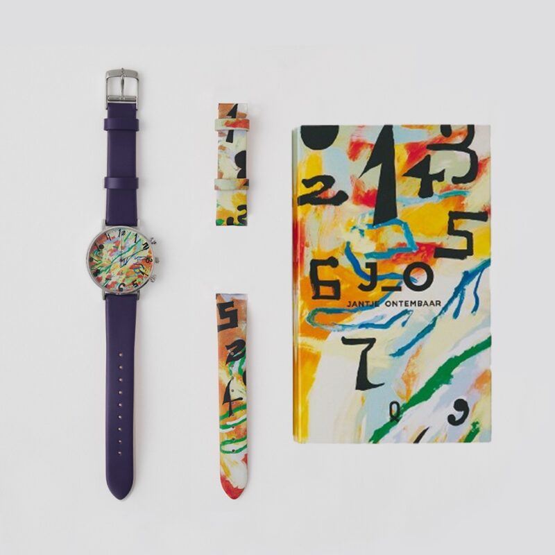 香取慎吾のヤンチェ_オンテンバール（JANTJE_ONTEMBAAR）とノット（KNOT）のコラボレーション　J_O×Knotウォッチ　パープル